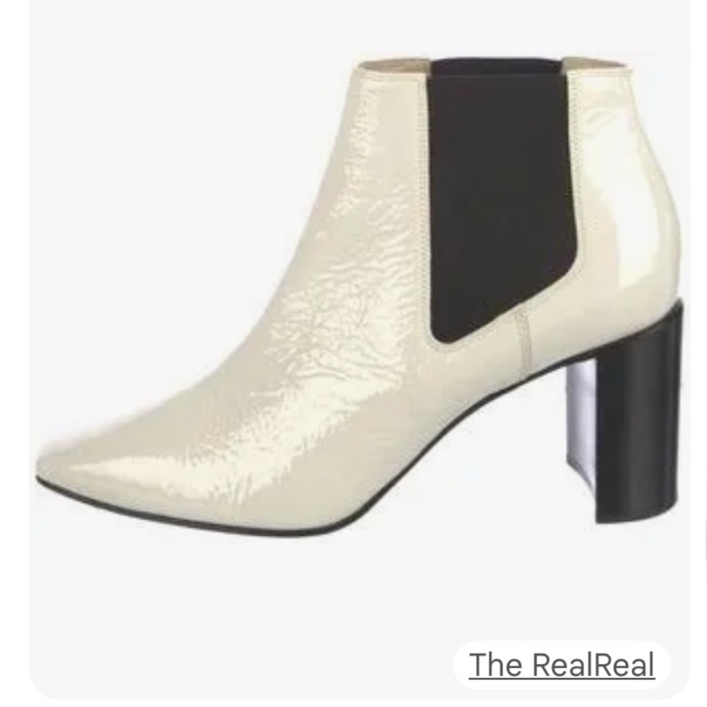 Rag & Bone Cream and Black Ankle Boots